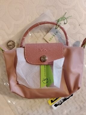 Longchamp Mini Top-Handle Bag in Dusty Rose and Blush